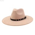 thumbnail image 1 of DuoJiaJ Unisex Wide Brim Fedora, Felt Flat Jazz Hat with Ethnic Design Unisex Multicolor One Size, 1 of 5