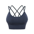 thumbnail image 1 of DuoJiaJ Woman Bras With String Quick Dry Shockproof Running Fitness Large Size Underwear Plus Size Bras Blue, 1 of 5