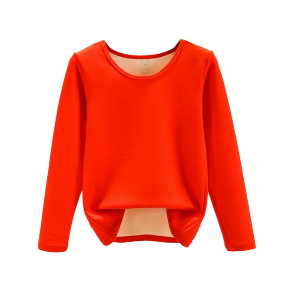 DuoJiaJ Women Autumn And Winter Casual Solid Color Long Sleeve Round Neck Multicolor Thickened Warm Top Thermal Underwear Women Plus Size Warm Winter Multicolor XXL