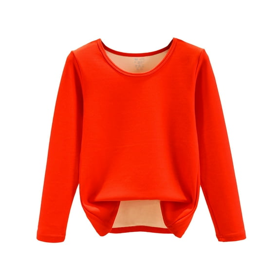 DuoJiaJ Women Autumn And Winter Casual Solid Color Long Sleeve Round Neck Multicolor Thickened Warm Top Thermal Underwear Women Plus Size Warm Winter Multicolor XXL