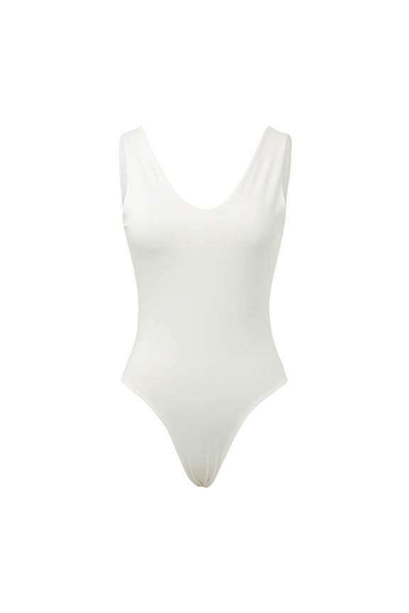 Women Bodysuits Deep V Neck Sleeveless Skin Friendly Tops Bodysuit For Women Workout Tank Tops Women