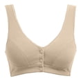 thumbnail image 1 of DuoJiaJ Women Bra Mother Underwear Front Button Bra Seamless Push Up Vest Bra Wireless Bras Beige, 1 of 3