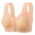 thumbnail image 1 of DuoJiaJ Women Casual Button Down Breathable Top Bra Underwear Without Steel Ring Gathering Wireless Bras Beige, 1 of 5