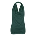 thumbnail image 1 of DuoJiaJ Women Drape Cowl Neck Tank Blouse Backless Sleeveless Vest Tops Summer Tank Tops Women, 1 of 1