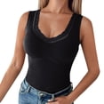 thumbnail image 1 of DuoJiaJ Women Fashion Sexy Vest Sleeveless Camisole Casual Tank Warm Underwear Top Ladies Thermal Underwear Black One Size, 1 of 3