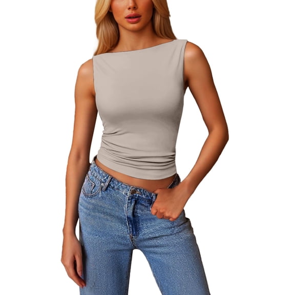 DuoJiaJ Women Going Out Summer Tank Tops Spring Casual Basic Cute 2025 Sleeveless Shirt Vacation Fashion Outfit Clothes Women’s Cami Tanks