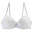 thumbnail image 1 of DuoJiaJ Women Lace Shaping Cup Adjustable Shoulder Strap Large Size Underwire Bra Bras for Women White, 1 of 5