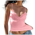 thumbnail image 1 of DuoJiaJ Women Top Lace Ruched V Neck Tank Tops Top Women’s Cami Tanks, 1 of 4