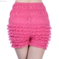 thumbnail image 1 of DuoJiaJ Women Y2K Lace Mesh Ruffle Short Layered Shorts Pink L, 1 of 4