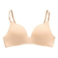 thumbnail image 1 of DuoJiaJ Women's Bra Push up Low Cut Seamless Wireless Bra Beige, 1 of 2