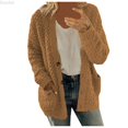 thumbnail image 1 of DuoJiaJ Women's Button Up Cardigan Coat,Plus Size Warm Knit Casual Outerwear,XXXL, 1 of 5