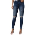 thumbnail image 1 of DuoJiaJ Women's Casual Stretch Jeans Distressed Denim Pants Fit Comfortable Vacation Everyday Wear Trendy Fashion Tapered Ankle Length Plus Size Casual Pants, 1 of 5