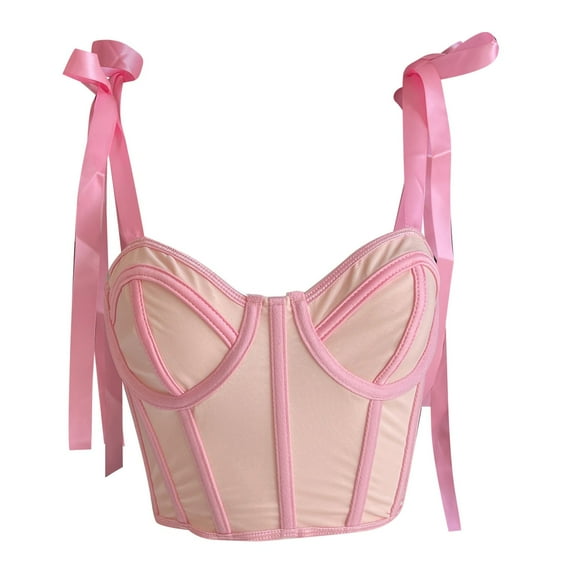 DuoJiaJ Women's Contrast Color Straps Slim Fit Versatile Short Navel Steel Ring Fishbone Camisole Loose Fit Tank Tops Women