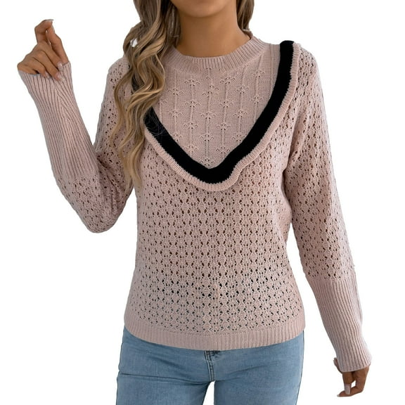 DuoJiaJ Women's Fall Winter Pullover Sweater Long Sleeve Elegant Ruffle Neck Casual Knit Top Soft Comfortable Daily Wear Basic Turtleneck Women's Lightweight Sweater Red M