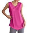 thumbnail image 1 of DuoJiaJ Women's Fashion Casual V Neck Solid Color Sleeveless Vest Top Plus Size Women’s Cotton Tank Tops, 1 of 4