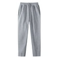 thumbnail image 1 of DuoJiaJ Women’s Fleece Lined Sweatpants Wide Straight Leg Pants Bottom Sweatpants Joggers Pants Workout High Waisted Yoga Pants With Pockets Women’s Casual Cropped Wide Leg Pants, 1 of 3