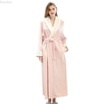 thumbnail image 1 of DuoJiaJ Women’s Fleece Long Bathrobe Soft Warm Night Robe Loungewear,L, 1 of 1