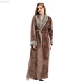 thumbnail image 1 of DuoJiaJ Women’s Fleece Long Bathrobe Soft Warm Night Robe Loungewear,M, 1 of 1