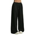 thumbnail image 1 of DuoJiaJ Women's Graphic Baggy Pants Drawstring High Waisted Baggy Sweatpants With Pocket Streetwear Women’s Linen Casual Pants for Summer, 1 of 5