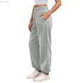 thumbnail image 1 of DuoJiaJ Women's High-Waisted Sweatpants with Pockets Loose Lounge Pants Gray M, 1 of 5