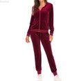 thumbnail image 1 of DuoJiaJ Women’s Hooded Sweatsuit Set Long Sleeve Top Pants Casual Outfit,XL, 1 of 1
