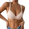 thumbnail image 1 of DuoJiaJ Women's Lace Bras Underwire Everyday Bra Comfort Push Up Bralettes Beige, 1 of 5
