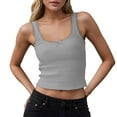 thumbnail image 1 of DuoJiaJ Women's Lace Trim Spaghetti Strap Top Knitted Basic Layering Shirt Padded Sports Tank Tops Women, 1 of 3