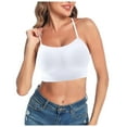 thumbnail image 1 of DuoJiaJ Women's Low Back Bra Wire U Shaped Backless Bra Convertible Spaghetti Strap Seamless Sleeping Bralette T-Shirt Bras White, 1 of 5
