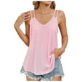 thumbnail image 1 of DuoJiaJ Women's New Summer Fashion V Neck Solid Color Sleeveless Casual Suspenders Small Vest Summer Tank Tops Women, 1 of 5