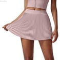 thumbnail image 1 of DuoJiaJ Women's Pleated Tennis Skirt With Pockets Shorts High Waist Miniskirt Lightweight Skirt Flowy Sports Skirt Skirts For Women Pink XL, 1 of 4