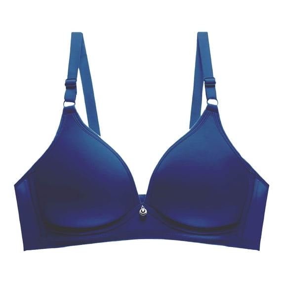 DuoJiaJ Women's Push Up Wireless Bra Comfort Support No Underwire Bras Comfortable Wire Bralette Everyday Underwear Push Up Bras Blue
