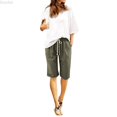 thumbnail image 1 of DuoJiaJ Women's Shorts Drawstring High Waisted Athletic Shorts with Pockets Green L, 1 of 3