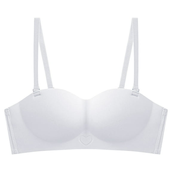 DuoJiaJ Women's Soft Wireless Half Cup Bra Strapless Design For Everyday Comfort Ideal For Tops And Dresses Use In All Seasons Perfect Underwear Choice For All Occasions Plus Size Bras Blue