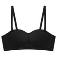 thumbnail image 1 of DuoJiaJ Women's Soft Wireless Half Cup Bra Strapless Design For Everyday Comfort Ideal For Tops Black, 1 of 5