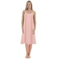 thumbnail image 1 of DuoJiaJ Women's Solid Color Inside With A Base Large Size Petticoat Slimming Loose Nightdress (medium Length) Cotton Nightwear For Women Pink, 1 of 3