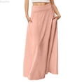 thumbnail image 1 of DuoJiaJ Women's Straight Skirt Casual Basic Solid Midi Skirt For Daily Wear Outing Spring Summer Fall Versatile Outfit Skirts For Women Pink L, 1 of 4
