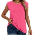 thumbnail image 1 of DuoJiaJ Women's Summer Casual Pure Color Sleeveless T Shirt Women’s Tank Tops Pink, 1 of 3