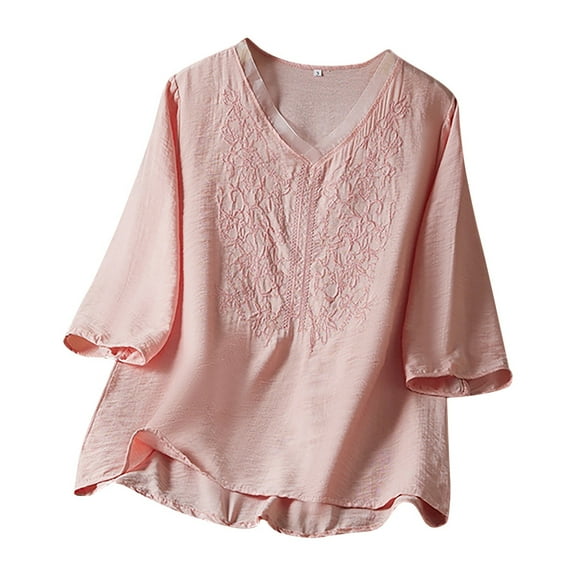 DuoJiaJ Women's Summer Chinese Embroidery Cardigan Top Retro Art Heavy Industry T Shirt Women’s Tank Tops Red