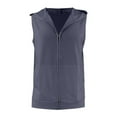 thumbnail image 1 of DuoJiaJ Women's Summer New Fitness Wear Vest Sports Hooded Sleeveless Jacket Vest Women Winter Coat Gray XXXL, 1 of 3