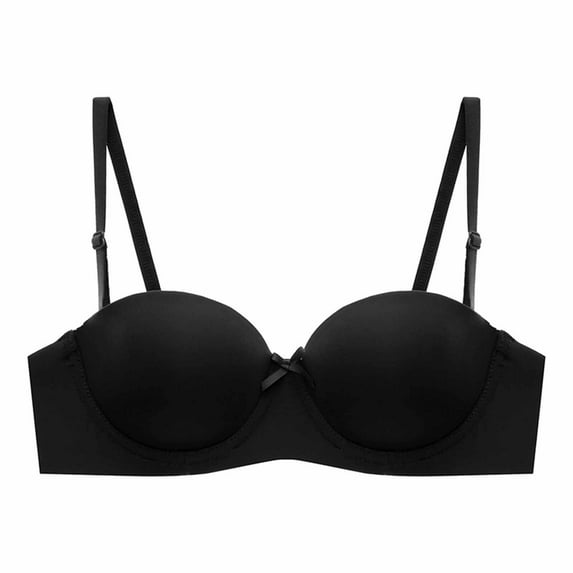DuoJiaJ Women's Super Soft Wireless Lightly Lined Comfort Bra Everyday Underwear Wireless Bras Black