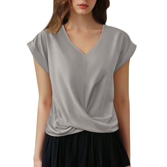 DuoJiaJ Women's T Shirts For Everyday Comfort And Style Versatile Casual Tops For Any Occasion Casual Wear For Women Women’s Blouses Gray