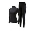 thumbnail image 1 of DuoJiaJ Women's Thermal Underwear Brushed Long Underwear Set Cold Weather Pajama Set Ladies Thermal Underwear Black L, 1 of 4