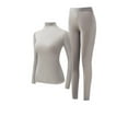 thumbnail image 1 of DuoJiaJ Women's Thermal Underwear Brushed Long Underwear Set Cold Weather Pajama Set Ladies Thermal Underwear Gray XL, 1 of 4