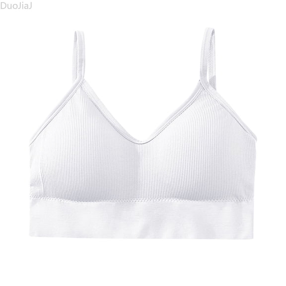 DuoJiaJ Women's U-Shaped Seamless Sports Bra,Soft Padded Casual Underwear Top,One Size