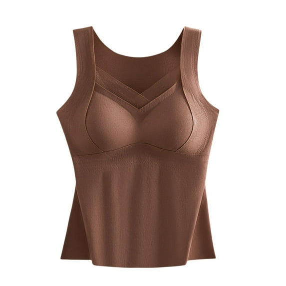 DuoJiaJ Women's Underwire One Smooth U Light T Shirt Convertible Bra Cotton Tank Tops for Women