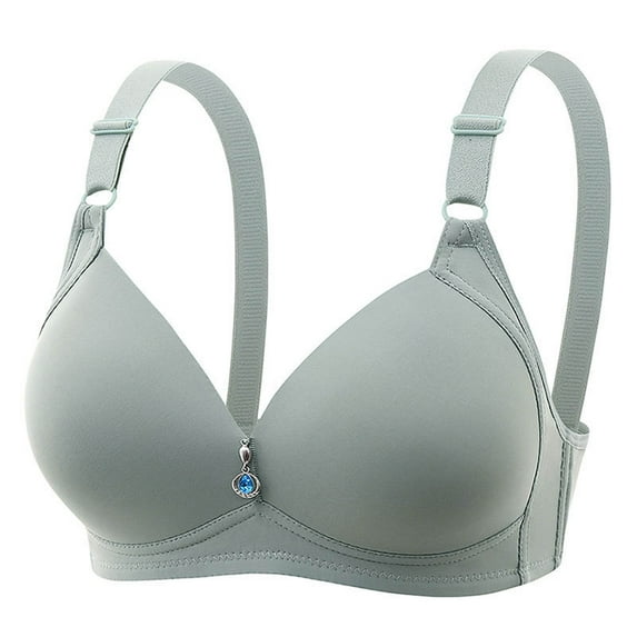 DuoJiaJ Women's Underwire One Smooth U Light T Shirt Convertible Bra T-Shirt Bras Gray