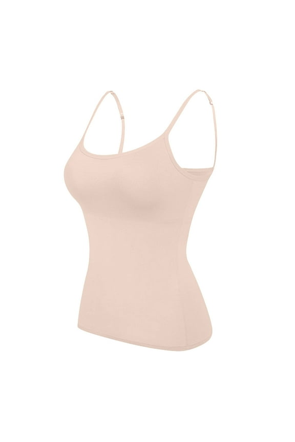Women's Vest Pure Color Tube Top Camisole With Chest Pad Top Women's Summer Inner Wear Anti Light Wrap Chest Vest Bras for Women Beige