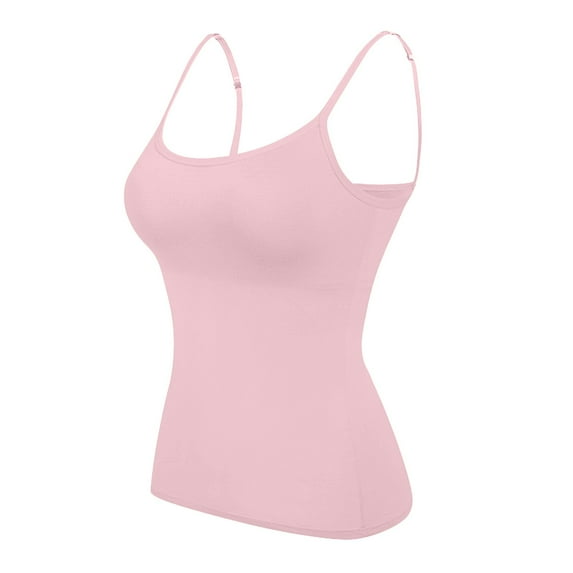 DuoJiaJ Women's Vest Pure Color Tube Top Camisole With Chest Pad Top Women's Summer Inner Wear Anti Light Wrap Chest Vest Bras for Women Pink