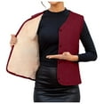 thumbnail image 1 of DuoJiaJ Women's Winter Plus Velvet Thickened Warm Vest Womens Winter Jacket Red XXXL, 1 of 3