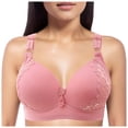 thumbnail image 1 of DuoJiaJ Women's Wireless Bra With Seamless Smooth Comfort Wirefree T Shirt Bra Bras for Women Pink, 1 of 3